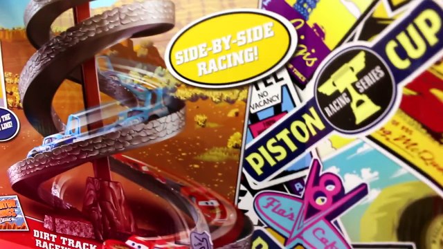 Disney Pixar Cars Dirt Track Raceway Lightning McQueen Doc Hudson Mater Chick Hicks Team Dinoco