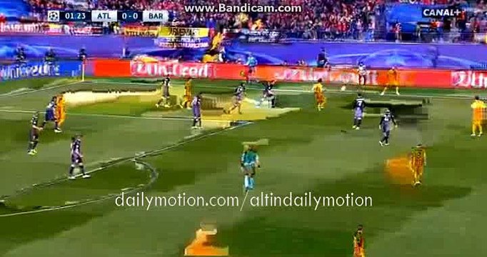 Neymar Fantastic Elastico Rabona Skills - Atletico Madrid vs Barcelona - Champions League - 13/04/2016
