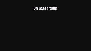 Read On Leadership Ebook