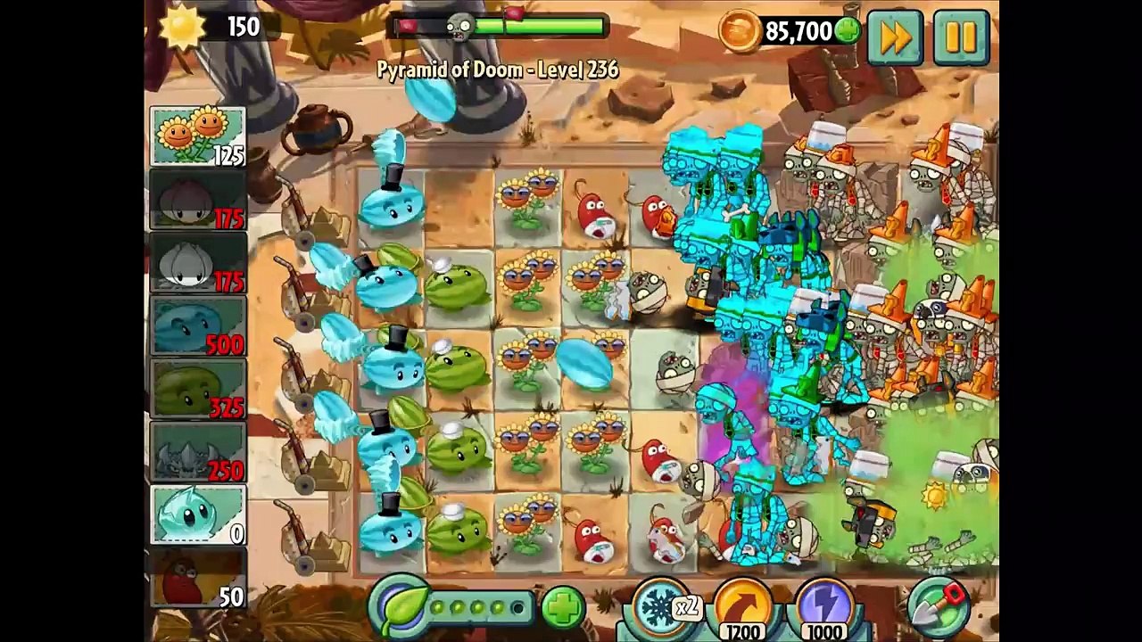 Plants vs. Zombies 2: Its About Time - Gameplay Walkthrough Part 309 - Pyramid of Doom! (iOS)
