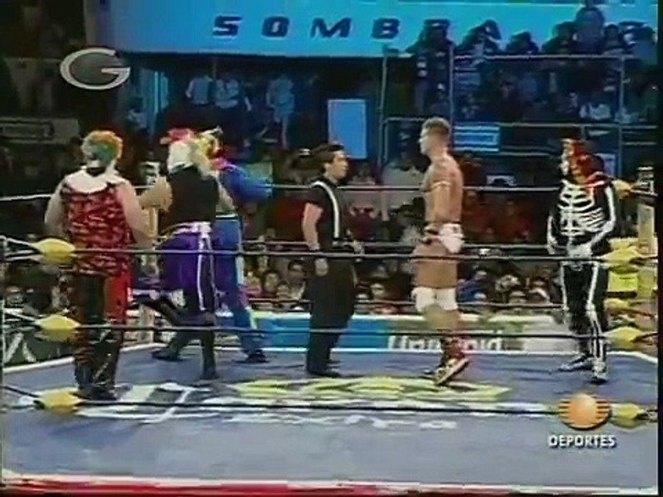 AAA-SinLimite 2009-04-21 Cuautitlan Izcalli 05 La Parka, Laredo Kid & Marco Corleone vs. The Psycho Circus