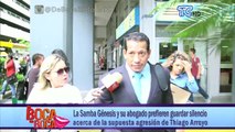 La Samba Génesis y su abogado prefieren guardar silencio acerca de la supuesta agresión de Thiago Arroyo
