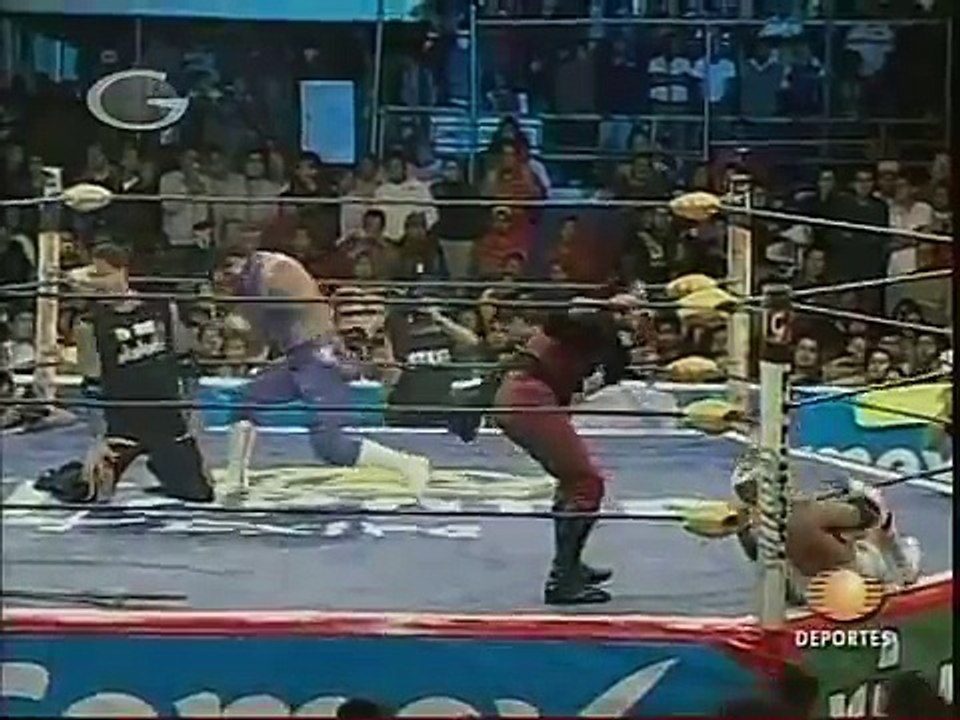 AAA-SinLimite 2009-04-21 Cuautitlan Izcalli 06 AAA Heavyweight Title No1 Contender Match - Dr. Wagner Jr. vs. Electroshock vs. El Zorro vs. Vampiro