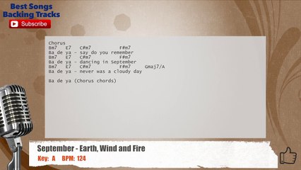September - Earth, Wind and Fire Vocal Backing Track with chords and lyrics