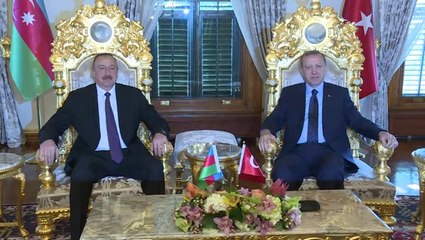 Erdoğan, Aliyev ile Yıldız Sarayı Mabeyn Köşkü’nde Görüştü