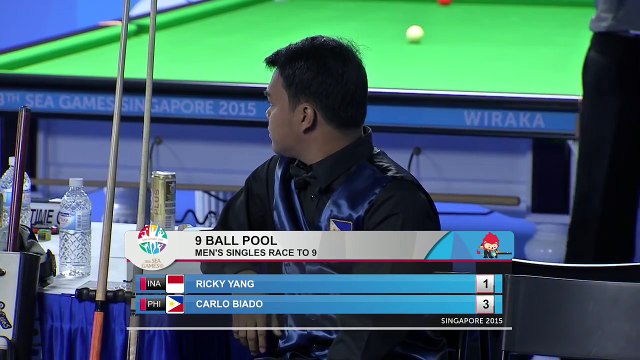Billiards Mens 9-Ball Pool Singles Match 3 | 28th SEA Games Singapore 2015