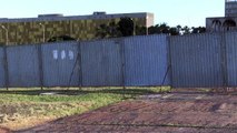 Police erect a 'Berlin wall' outside Brazilian Congress