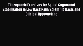 [Read book] Therapeutic Exercises for Spinal Segmental Stabilization in Low Back Pain: Scientific