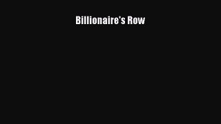 Download Billionaire's Row PDF Online