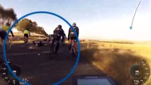 Australian cyclist wiped out by kangaroo