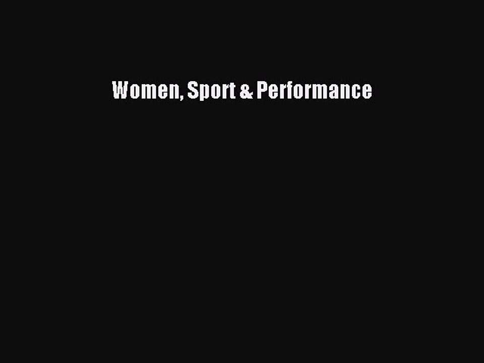 Download Women Sport & Performance Ebook Free