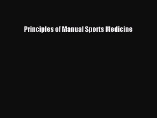 Download Principles of Manual Sports Medicine PDF Free