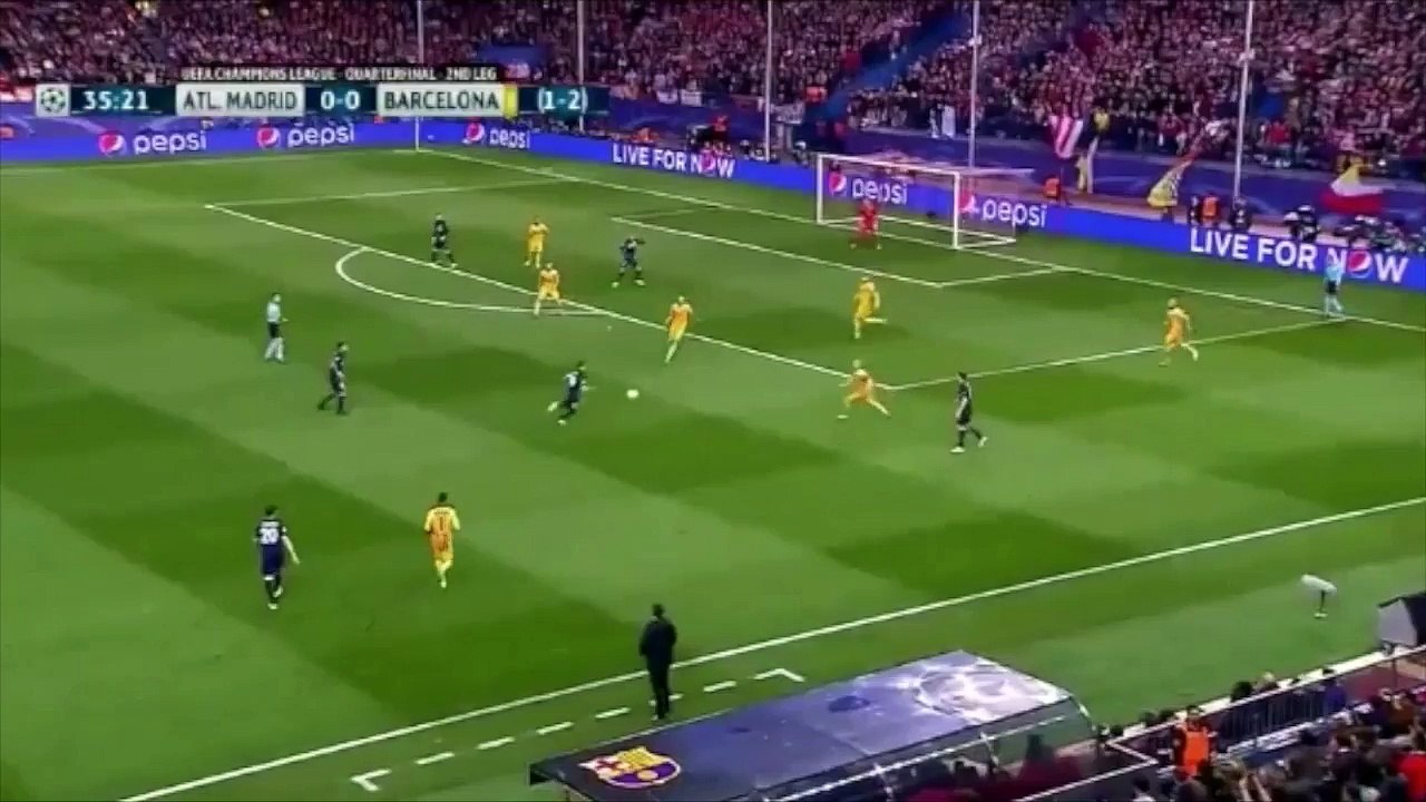 هدفي فوز اتلتيكو مدريد علي برشلونة في اياب دور 8 ابطال اوروبا
