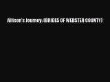 Book Allison's Journey: (BRIDES OF WEBSTER COUNTY) Read Full Ebook