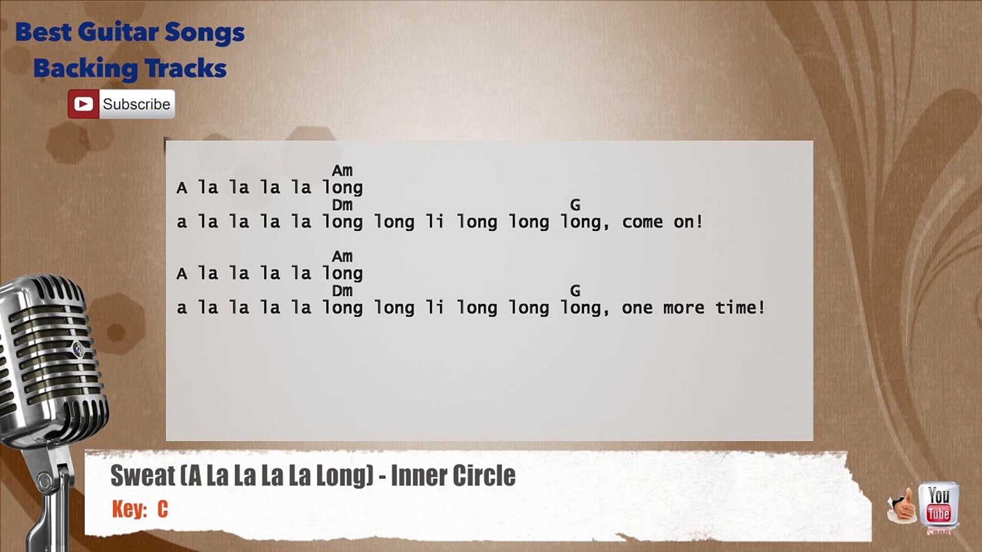 Sweat (A La La La La Long) - Inner Circle Vocal Backing Track with ...