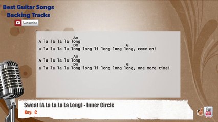 Sweat (A La La La La Long) - Inner Circle Vocal Backing Track with chords and lyrics