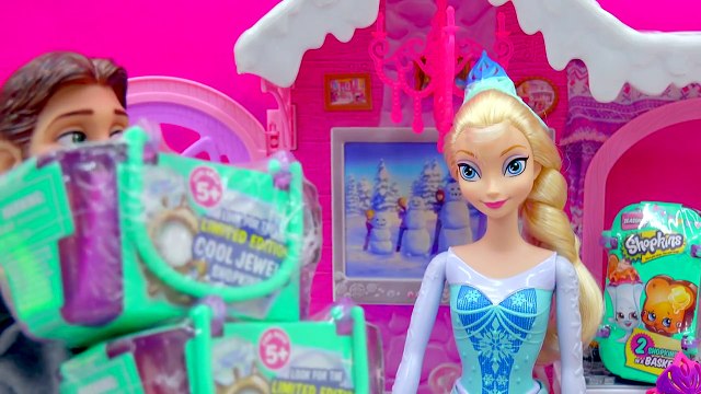 4 Shopkins Season 3 +2 Blind Bags with Disney Frozen Queen Elsa Hans + Anna Part 2