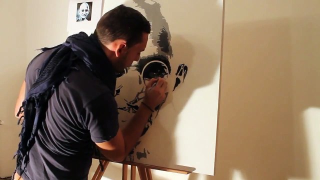 Vincent Bardou # Learn How to Paint Abstract and portrait Painting with Acrylics video