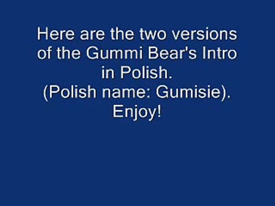 Gummi Bears - Polish!