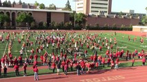 USC Trojan Marching Band tom sawyer at practice