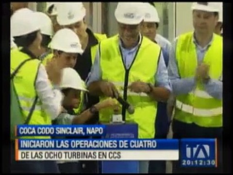 Iniciaron operaciones de cuatro turbinas en Coca Codo Sinclair
