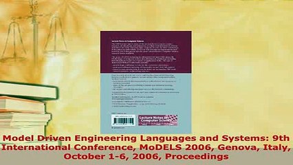 Download  Model Driven Engineering Languages and Systems 9th International Conference MoDELS 2006  Read Online