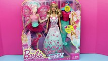 Barbie Fairy Tale Dress Up as a Mermaid Princess with Disney Frozen Elsa Toy Review by DisneyCarToys