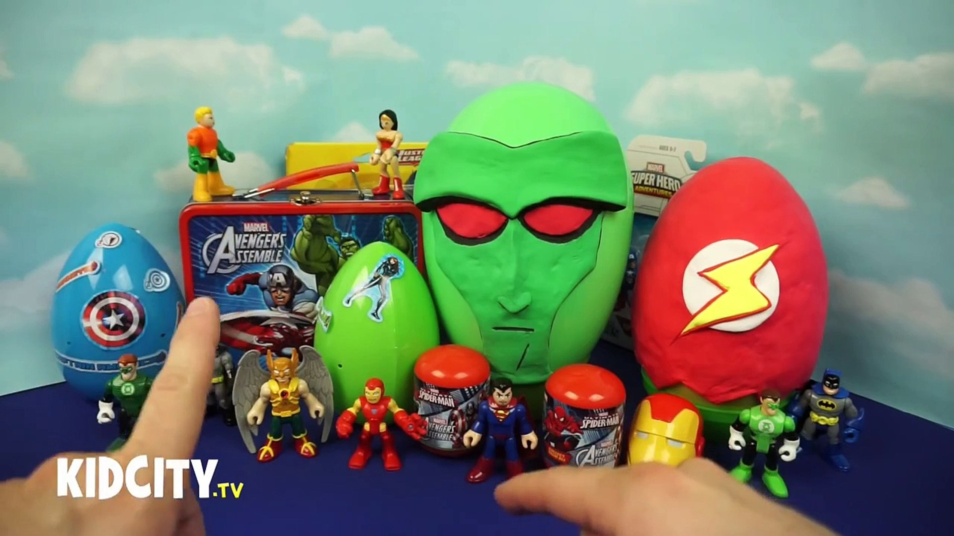 SuperHero Play-doh Surprise Eggs with Imaginext Batman Toys, Spiderman and  Avengers Toys by KidCity – Видео Dailymotion