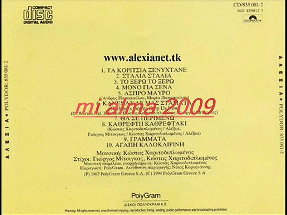 ΑΛΕΞΙΑ-ΤΟ ΞΕΡΩ ΤΟ ΞΕΡΩ