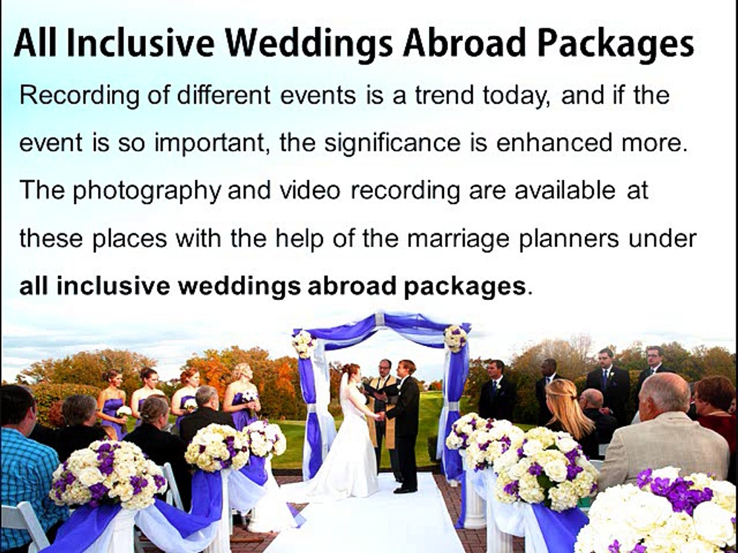 Wedding Abroad Packages Video Dailymotion