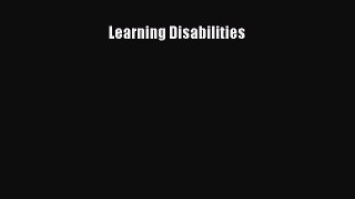 Read Learning Disabilities Ebook Free