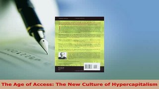 PDF  The Age of Access The New Culture of Hypercapitalism Download Full Ebook