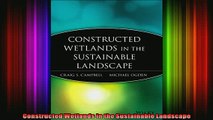 Read  Constructed Wetlands in the Sustainable Landscape  Full EBook