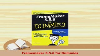 PDF  Framemaker 556 for Dummies Free Books