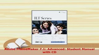 PDF  Adobe FrameMaker 71 Advanced Student Manual with CD  EBook