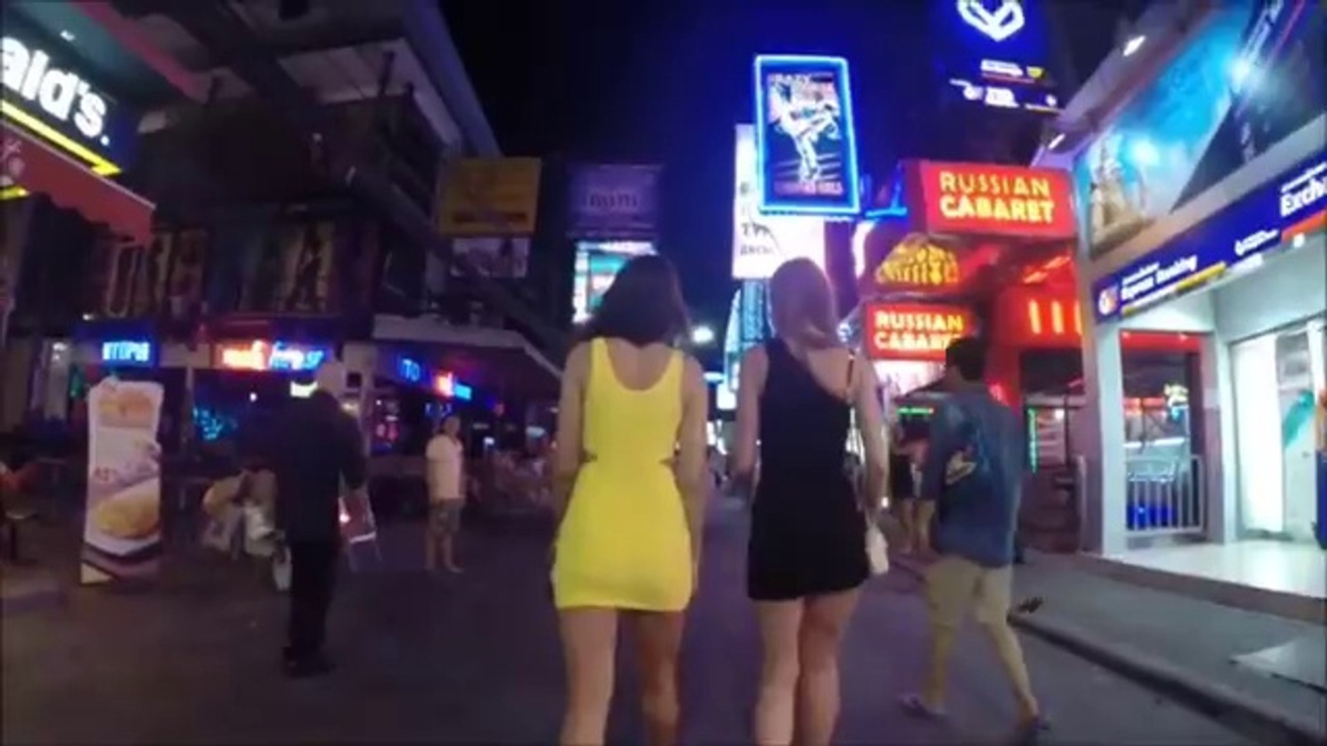 Russian Girls Walking Along