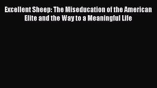 Read Excellent Sheep: The Miseducation of the American Elite and the Way to a Meaningful Life