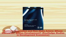 PDF  Business Regulation and NonState Actors Whose Standards Whose Development Routledge Ebook