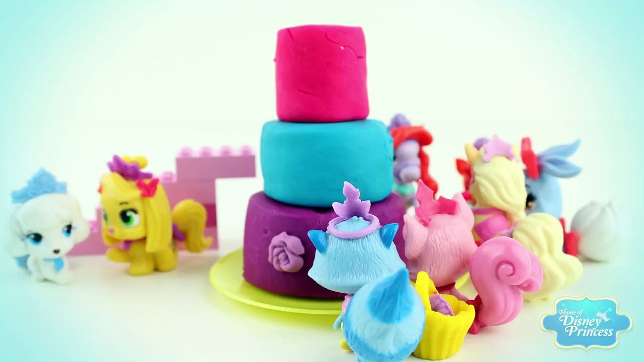 ♥ Disney Princess Palace Pets - Birthday Cake (Funny PlayDoh Stop Motion for Kids) Part 7