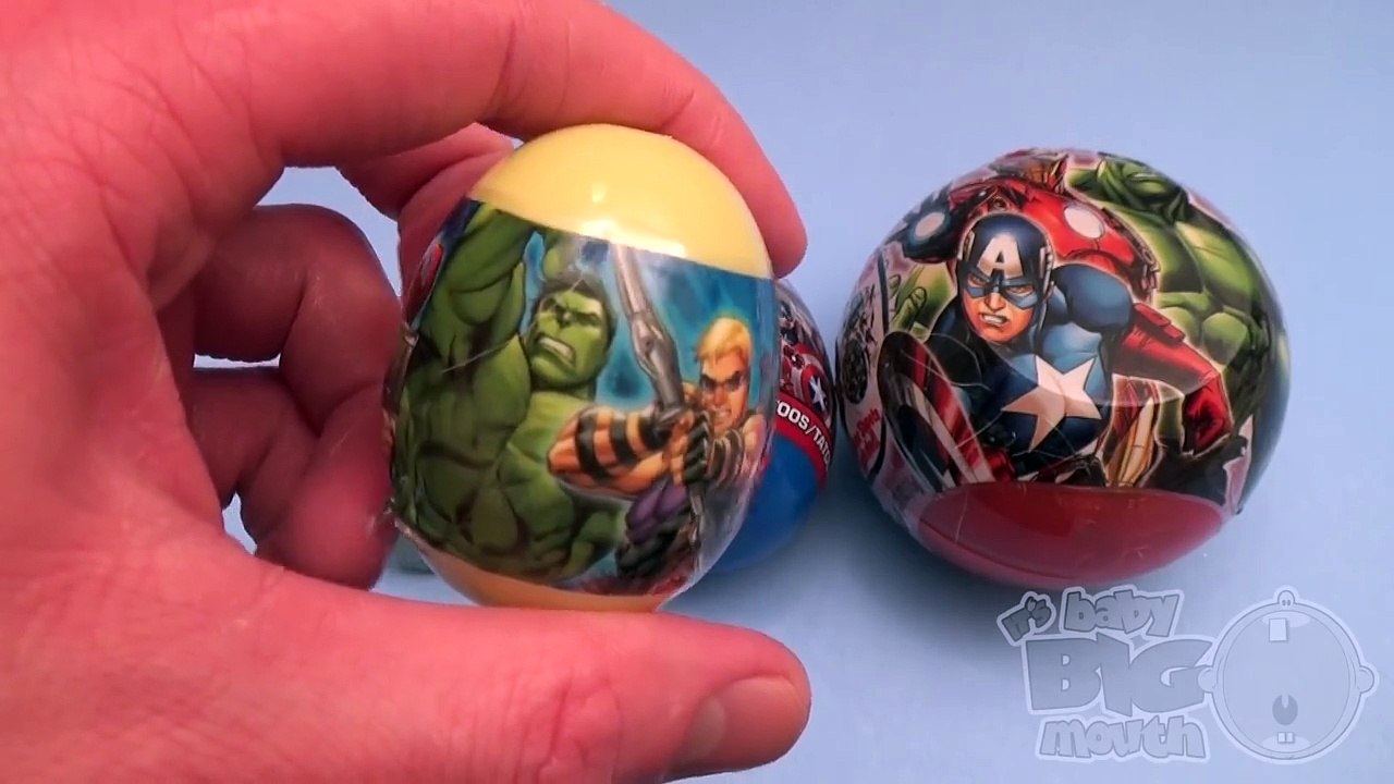 Avengers Surprise Eggs Learn Sizes Big Bigger Biggest! Opening Eggs with Toys and Candy!