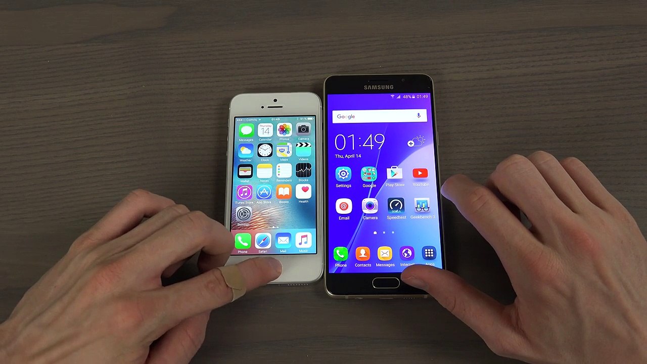 iPhone SE vs. Samsung Galaxy A5 2016 - Speed Test!