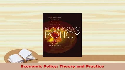 Download  Economic Policy Theory and Practice Download Online