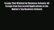 [Read book] Essays That Worked for Business Schools: 40 Essays from Successful Applications