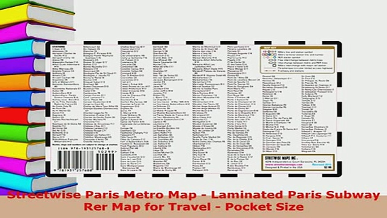 PDF  Streetwise Paris Metro Map  Laminated Paris Subway Rer Map for Travel  Pocket Size Read Full Ebook