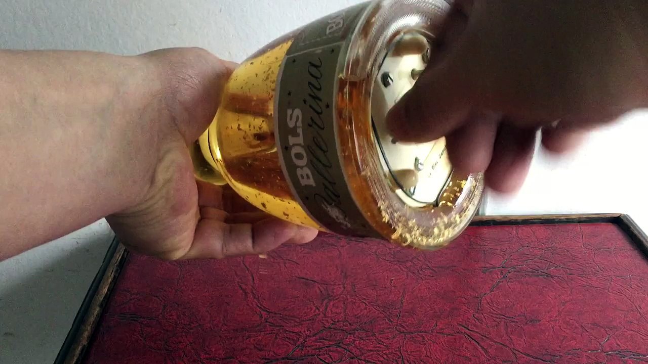 「Le Blue Danube」　オルゴールメロディ　ヴィンテージ　GOLD LIQUEUR BOLS　バレリーナボトル/オルゴール付きリキュール/フランス　B12