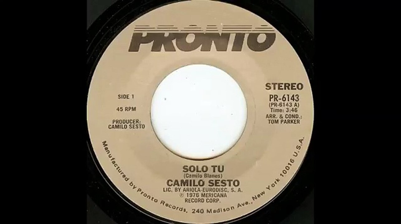 Solo Tu - Camilo Sesto (P) 1976