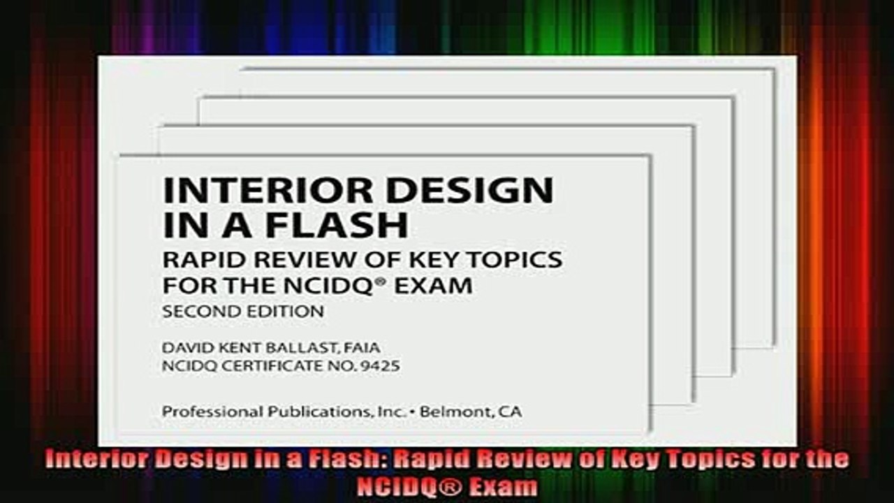 Download  Interior Design in a Flash Rapid Review of Key Topics for the NCIDQ Exam Full EBook Free