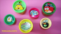 Funny Angry Birds Play Doh, Creations with AngryBirds Toys, Playdough Surprise Eggs