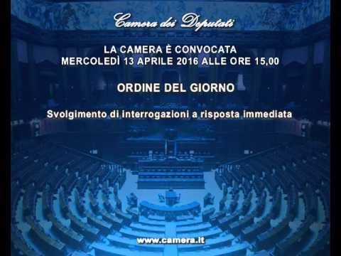 Roma - Camera - 17^ Legislatura - 607^ seduta (13.04.16)