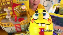SpongeBob Out of Water MOVIE Mega Egg Imaginext Toys! Play-Doh, Chocolate Eggs Mashem by HobbyKids